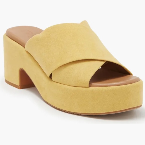Nordstrom Shoes - Nordstrom rack caleigh faux suede mustard sunflower yellow platform sandal
